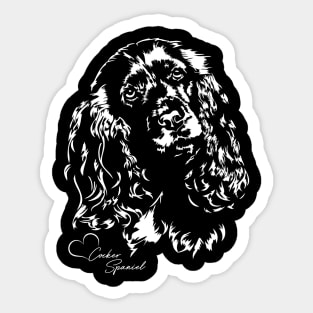 Funny Proud English Cocker Spaniel dog portrait Sticker